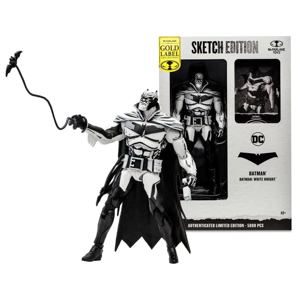 McFarlane DC Multiverse 7 Inch Action Figure - Batman (Batman: White Knight) (Line Art) (Gold Label) 3 McFarlane DC Multiverse 7 Inch Action Figure - Batman (Batman: White Knight) (Line Art) (Gold Label)