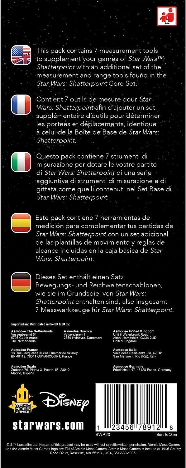 Atomic Mass Games *PRE-ORDER Star Wars Shatterpoint: Measuring Tools 4 Atomic Mass Games *PRE-ORDER Star Wars Shatterpoint: Measuring Tools - Image 2