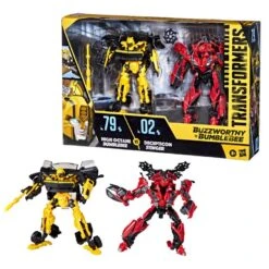 Hasbro Transformers Studio Series Buzzworthy Bumblebee Deluxe Action Figure 2-Pack - High Octane Bumblebee VS Decepticon Stinger -Toy Hotsale Store box wiv fig