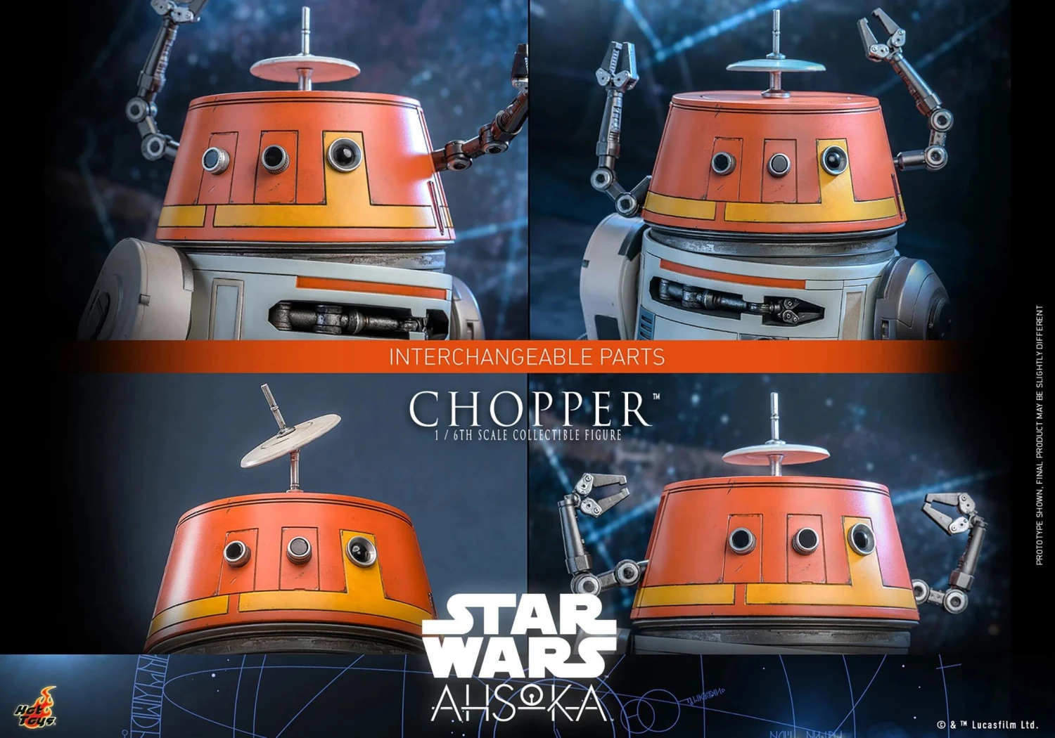 *PRE-ORDER C1-10P Chopper (Ahsoka) - Star Wars Hot Toys Collectibles 1/6 Scale Action Figure 9 *PRE-ORDER C1-10P Chopper (Ahsoka) - Star Wars Hot Toys Collectibles 1/6 Scale Action Figure - Image 7