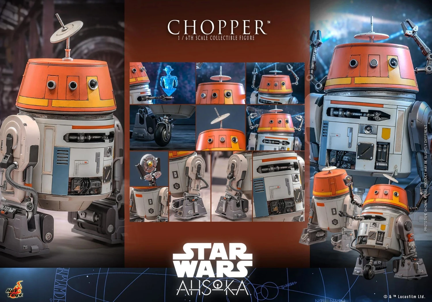 *PRE-ORDER C1-10P Chopper (Ahsoka) - Star Wars Hot Toys Collectibles 1/6 Scale Action Figure 8 *PRE-ORDER C1-10P Chopper (Ahsoka) - Star Wars Hot Toys Collectibles 1/6 Scale Action Figure - Image 6
