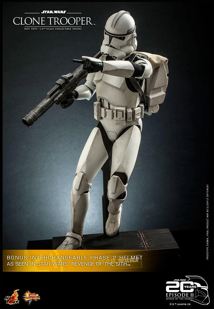 *PRE-ORDER Clone Trooper - Star Wars Attack Of The Clones 20th Anniversary Hot Toys Collectibles 1/6 Scale Action Figure 9 *PRE-ORDER Clone Trooper - Star Wars Attack Of The Clones 20th Anniversary Hot Toys Collectibles 1/6 Scale Action Figure - Image 7