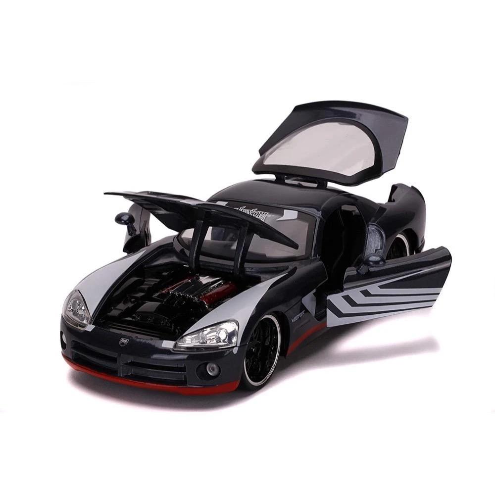 Jada Toys Marvel Spider-Man - 2008 Dodge Viper SRT10 With Venom Figure Hollywood Rides 1:24 Scale Die Cast Vehicle 5 Jada Toys Marvel Spider-Man - 2008 Dodge Viper SRT10 With Venom Figure Hollywood Rides 1:24 Scale Die Cast Vehicle - Image 3