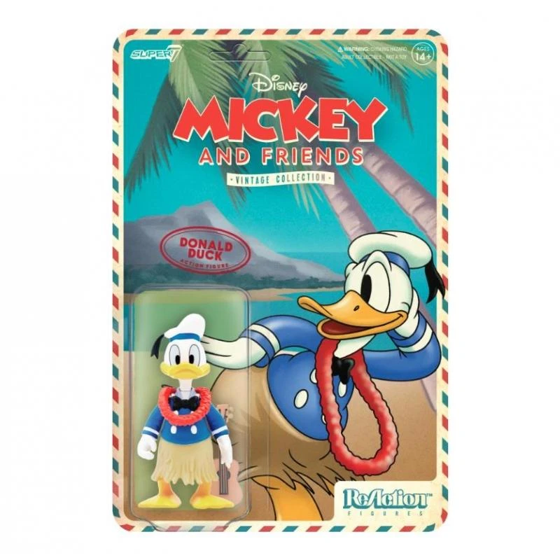 SUPER7 Mickey And Friends Disney ReAction Wave 2 Action Figure - Hawaiian Holiday Donald Duck 3 SUPER7 Mickey And Friends Disney ReAction Wave 2 Action Figure - Hawaiian Holiday Donald Duck