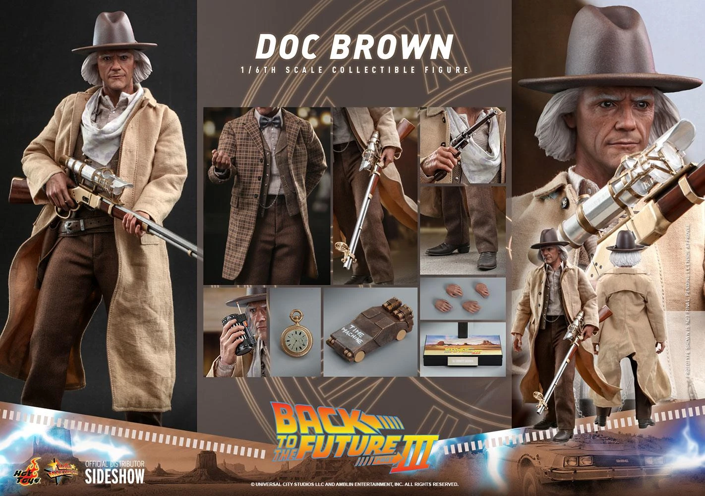 *PRE-ORDER Doc Brown - Back To The Future III Hot Toys Collectibles 1/6 Scale Action Figure 9 *PRE-ORDER Doc Brown - Back To The Future III Hot Toys Collectibles 1/6 Scale Action Figure - Image 7