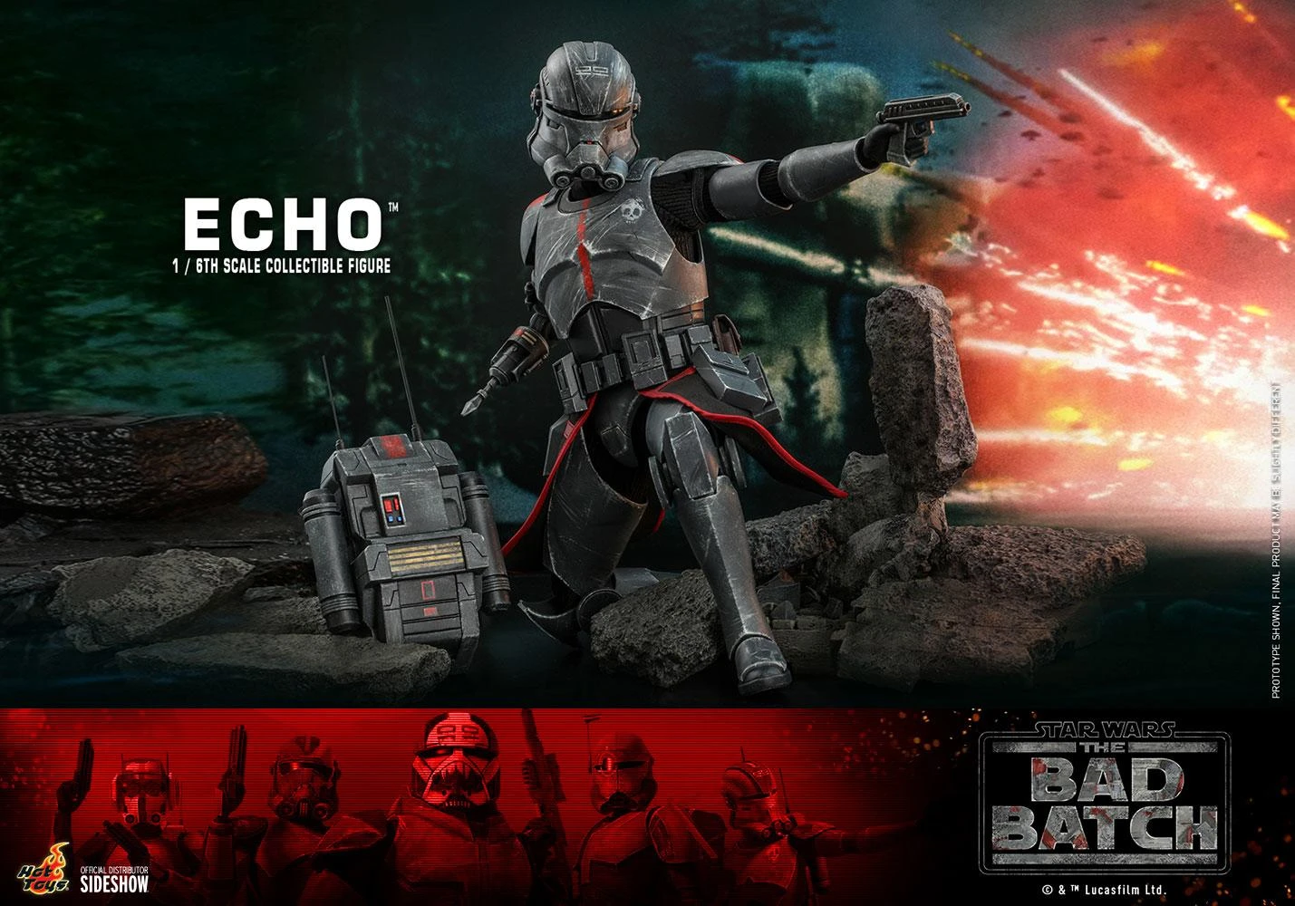 Echo - The Bad Batch - Star Wars Hot Toys Collectibles 1/6 Scale Action Figure 5 Echo - The Bad Batch - Star Wars Hot Toys Collectibles 1/6 Scale Action Figure - Image 3
