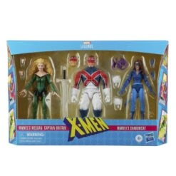 Hasbro Marvel Legends X-Men 6-Inch Action Figures - 3-Pack (Meggan, Captain Britain, Shadowcat)
