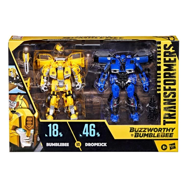 Hasbro Transformers Studio Series Buzzworthy Bumblebee Deluxe Action Figure 2-Pack - Bumblebee VS Dropkick