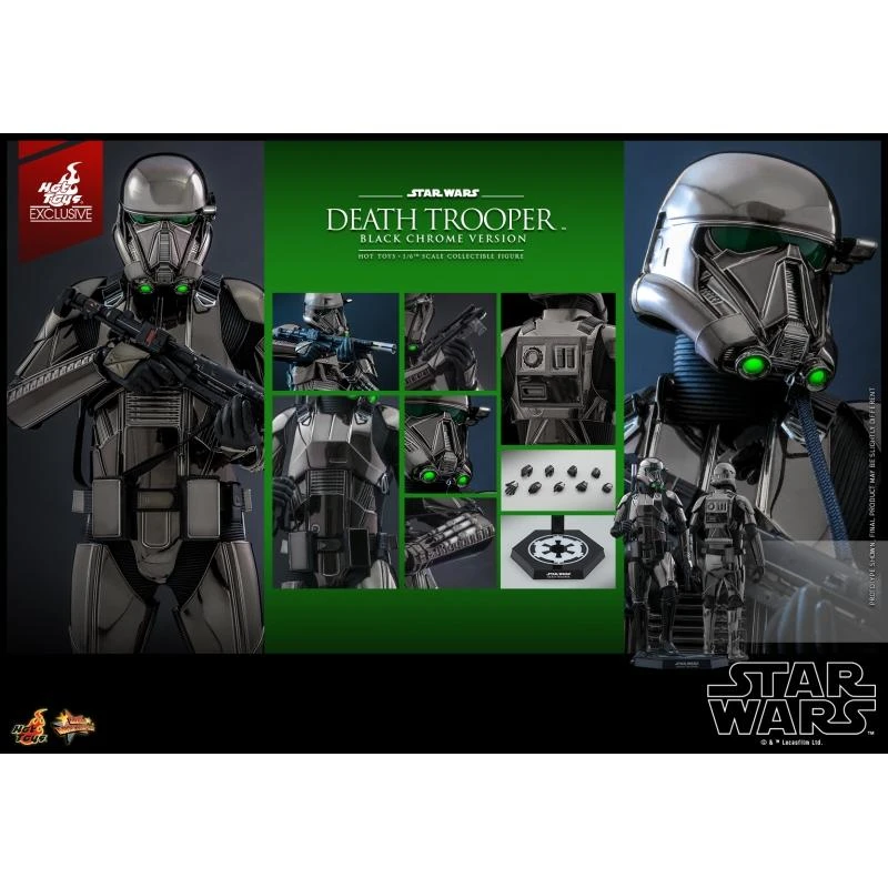 Death Trooper (Black Chrome) - Star Wars Hot Toys Exclusive Collectibles 1/6 Scale Action Figure 7 Death Trooper (Black Chrome) - Star Wars Hot Toys Exclusive Collectibles 1/6 Scale Action Figure - Image 5
