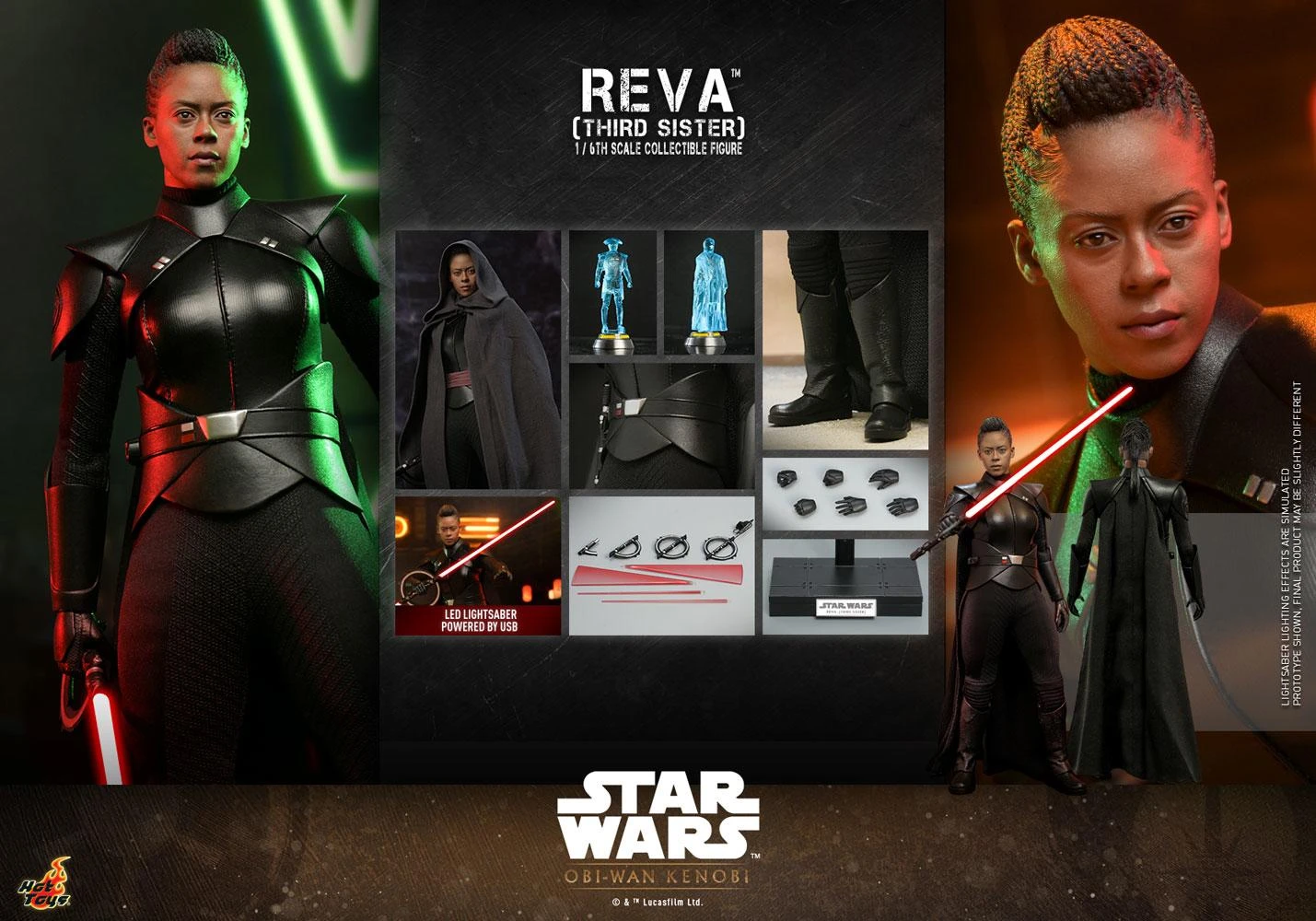*PRE-ORDER Reva (Third Sister) - Star Wars Kenobi Series Hot Toys Exclusive Collectibles 1/6 Scale Action Figure 8 *PRE-ORDER Reva (Third Sister) - Star Wars Kenobi Series Hot Toys Exclusive Collectibles 1/6 Scale Action Figure - Image 6