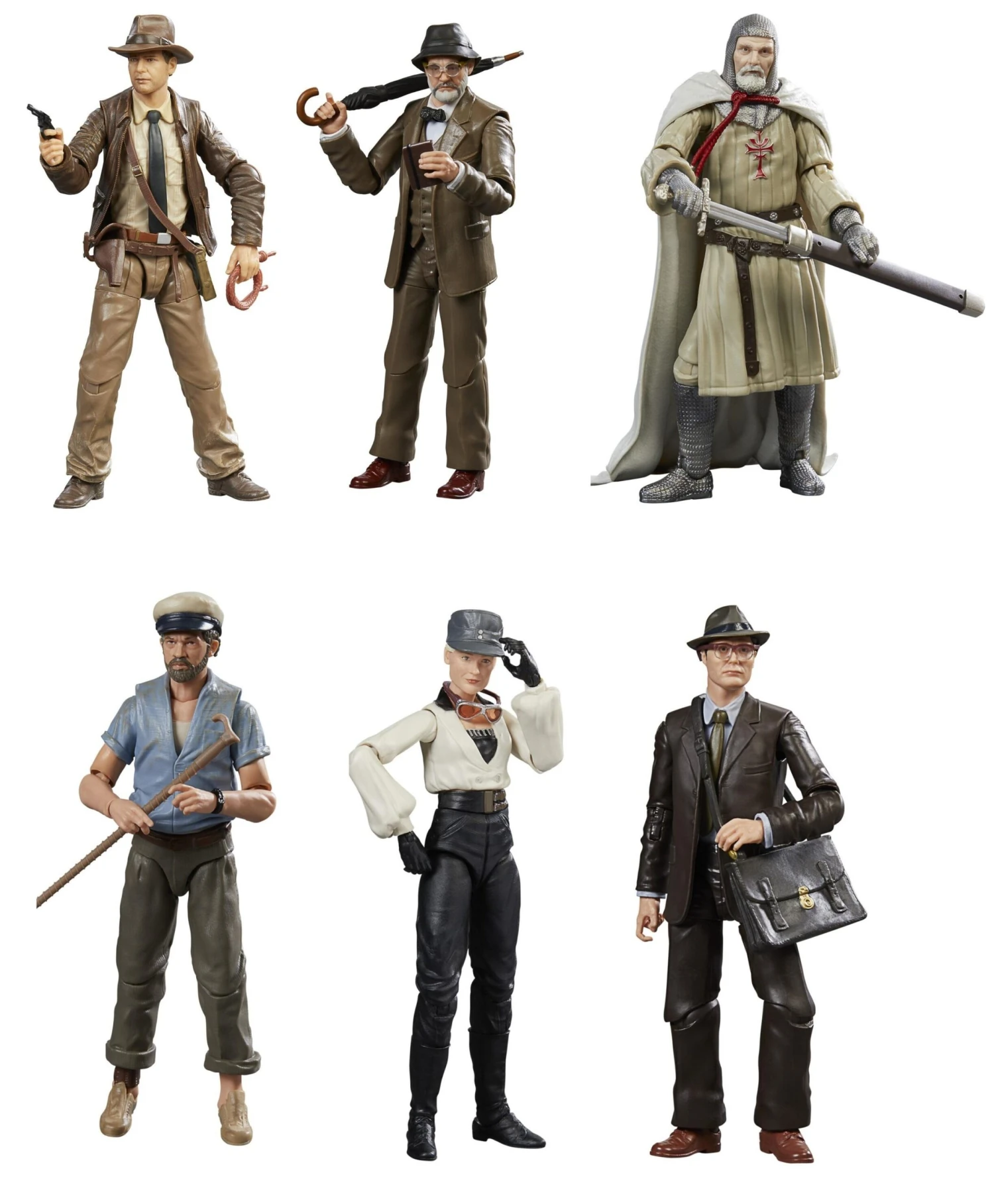 Hasbro Indiana Jones 6 Inch Action Figure Wave 3 - Set Of 6 (Grail Table Build-An-Artifact) 3 Hasbro Indiana Jones 6 Inch Action Figure Wave 3 - Set Of 6 (Grail Table Build-An-Artifact)