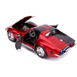 Jada Toys DC Harley Quinn - 1969 Corvette With Harley Quinn Figure Hollywood Rides 1:24 Scale Die Cast Vehicle -Toy Hotsale Store ja31196 4 800x800 1
