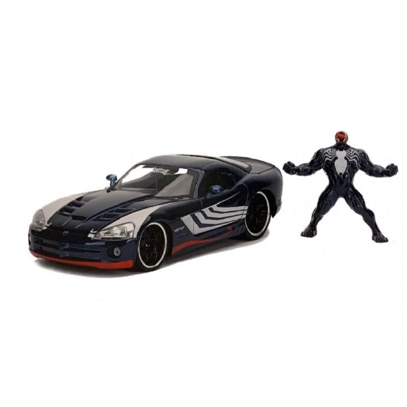 Jada Toys Marvel Spider-Man - 2008 Dodge Viper SRT10 With Venom Figure Hollywood Rides 1:24 Scale Die Cast Vehicle 4 Jada Toys Marvel Spider-Man - 2008 Dodge Viper SRT10 With Venom Figure Hollywood Rides 1:24 Scale Die Cast Vehicle - Image 2
