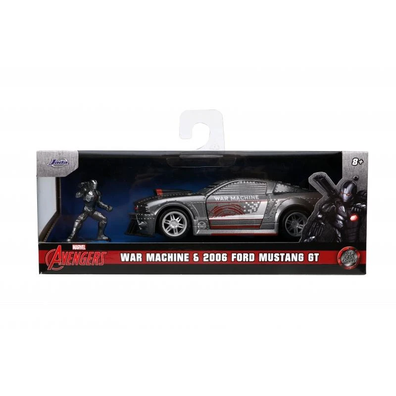 Jada Toys Marvel Avengers - 2006 Ford Mustang GT With War Machine Figure Hollywood Rides 1:32 Scale Die Cast Vehicle 3 Jada Toys Marvel Avengers - 2006 Ford Mustang GT With War Machine Figure Hollywood Rides 1:32 Scale Die Cast Vehicle