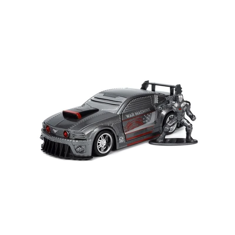 Jada Toys Marvel Avengers - 2006 Ford Mustang GT With War Machine Figure Hollywood Rides 1:32 Scale Die Cast Vehicle 4 Jada Toys Marvel Avengers - 2006 Ford Mustang GT With War Machine Figure Hollywood Rides 1:32 Scale Die Cast Vehicle - Image 2