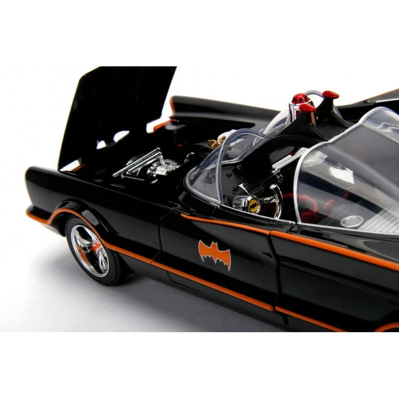 Jada Toys Batman 66 - Batmobile With Working Lights And Batman & Robin Figures Hollywood Rides 1:18 Scale Die Cast Vehicle 5 Jada Toys Batman 66 - Batmobile With Working Lights And Batman & Robin Figures Hollywood Rides 1:18 Scale Die Cast Vehicle - Image 3