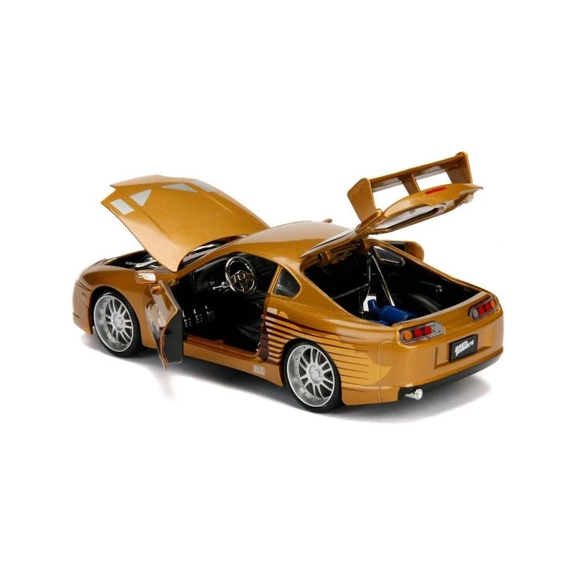 Jada Toys Fast & Furious - Slap Jack's 1993 Toyota Supra Turbo MKIV (Gold) Hollywood Rides 1:24 Scale Die Cast Vehicle 7 Jada Toys Fast & Furious - Slap Jack's 1993 Toyota Supra Turbo MKIV (Gold) Hollywood Rides 1:24 Scale Die Cast Vehicle - Image 5