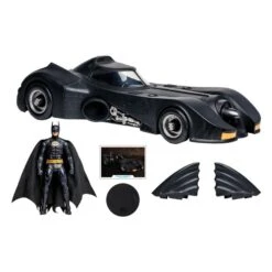 McFarlane DC Multiverse 7 Inch Action Figure With Vehicle - Batman 1989 With Batmobile (Gold Label) -Toy Hotsale Store mcfarlane toys dc comics vehicle batman 1989 with