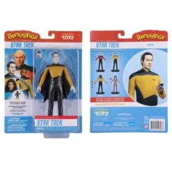 Noble Collection Star Trek: The Next Generation Bendyfigs Action Figure - Lieutenant Commander Data -Toy Hotsale Store nn1506 b w