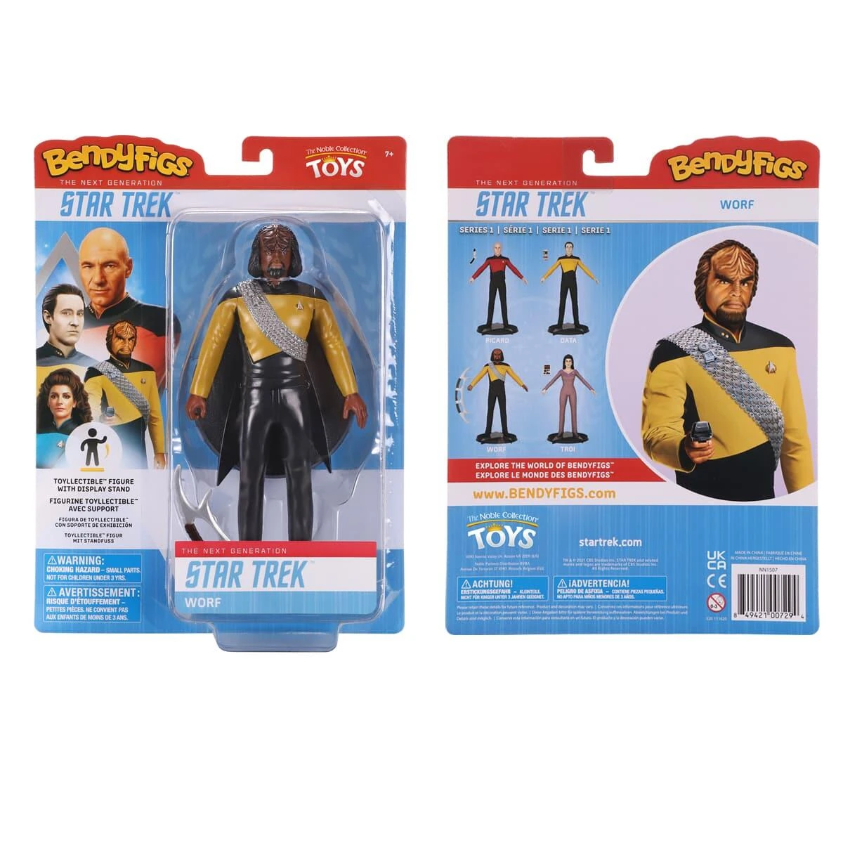 Noble Collection Star Trek: The Next Generation Bendyfigs Action Figure - Worf 5 Noble Collection Star Trek: The Next Generation Bendyfigs Action Figure - Worf - Image 3