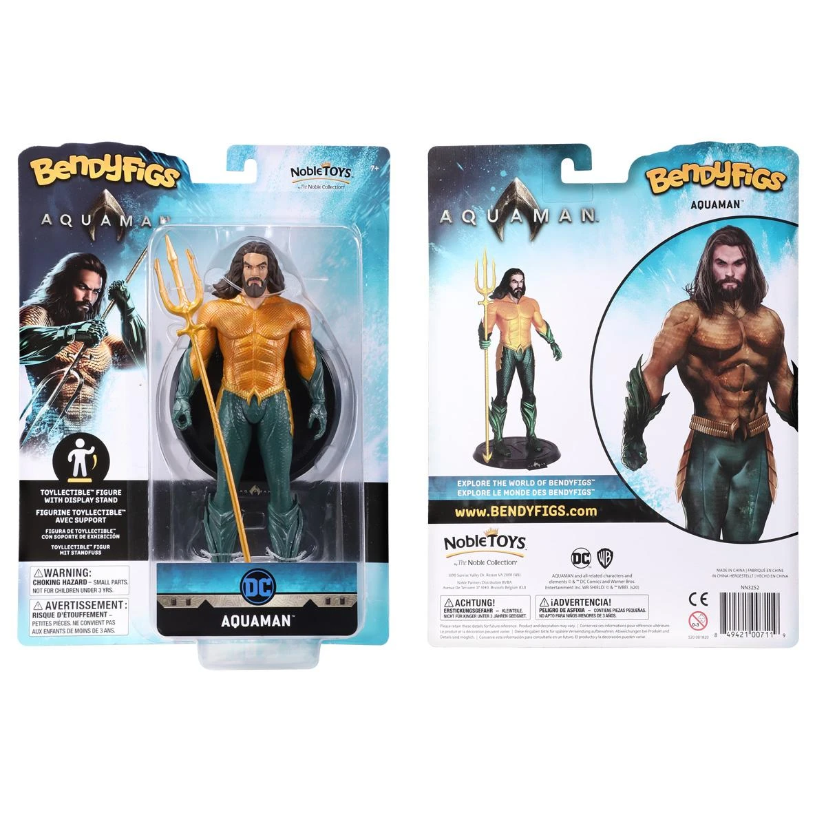 Noble Collection Aquaman Bendyfigs Action Figure - Aquaman 5 Noble Collection Aquaman Bendyfigs Action Figure - Aquaman - Image 3