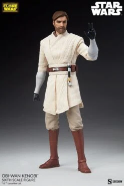 Obi-Wan Kenobi - Star Wars: The Clone Wars Sideshow Collectibles 1/6 Scale Action Figure -Toy Hotsale Store obi wan kenobi star wars gallery 62d59fa3d0a8f