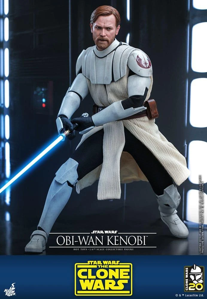 *PRE-ORDER Obi-Wan Kenobi (Clone Wars) - Star Wars: The Clone Wars Hot Toys Collectibles 1/6 Scale Action Figure 7 *PRE-ORDER Obi-Wan Kenobi (Clone Wars) - Star Wars: The Clone Wars Hot Toys Collectibles 1/6 Scale Action Figure - Image 5
