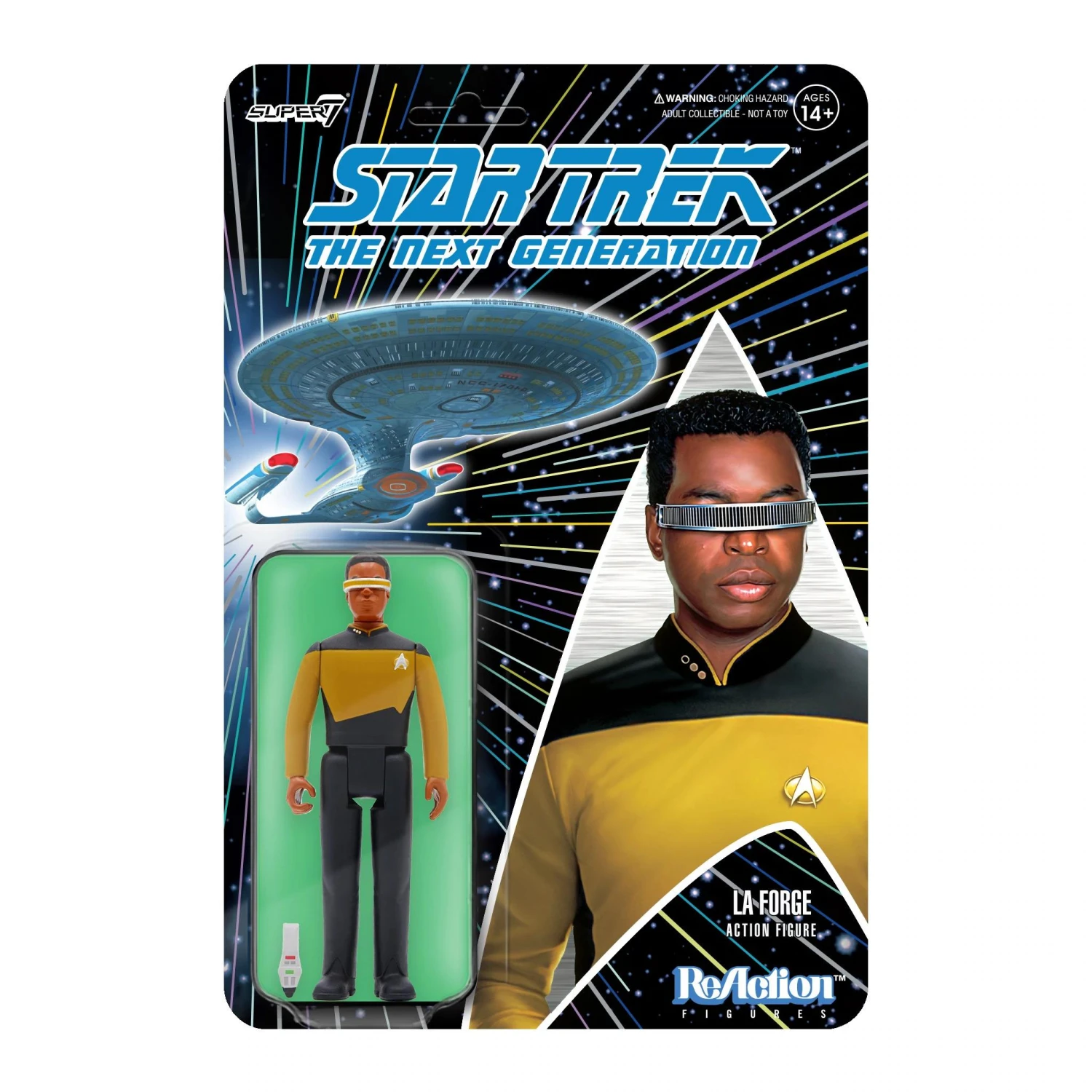 SUPER7 Star Trek: The Next Generation ReAction Action Figure Wave 2 - Geordi La Forge 3 SUPER7 Star Trek: The Next Generation ReAction Action Figure Wave 2 - Geordi La Forge