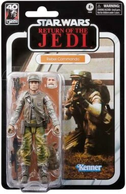 Hasbro Star Wars Black Series ROTJ 40th Anniversary Deluxe 6 Inch Action Figure - Endor Rebel Commando -Toy Hotsale Store star wars black series deluxe fig 2b wholesale 94563