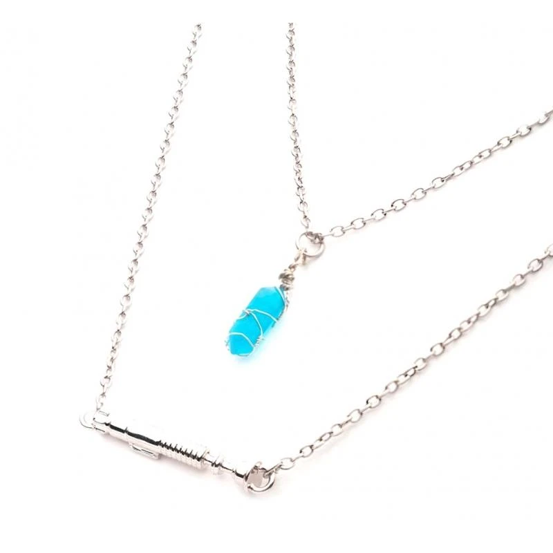 STAR WARS Kenobi - Obi-Wan Lightsaber Hilt Pendant Necklace Twin Set 4 STAR WARS Kenobi - Obi-Wan Lightsaber Hilt Pendant Necklace Twin Set - Image 2