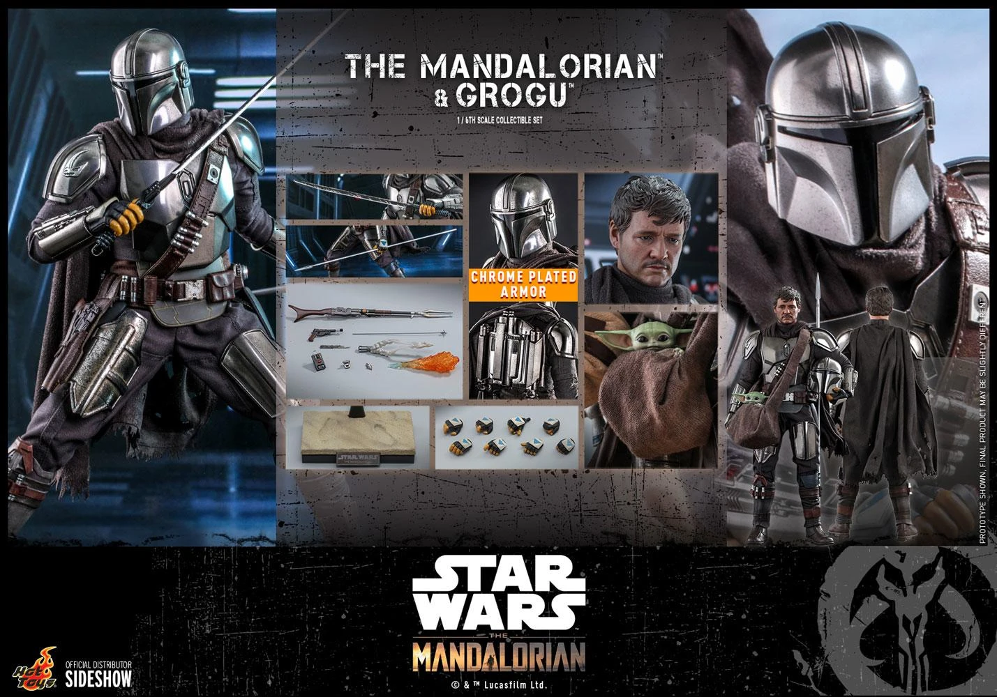 The Mandalorian And Grogu - Star Wars Hot Toys Collectibles 1/6 Scale Action Figure 7 The Mandalorian And Grogu - Star Wars Hot Toys Collectibles 1/6 Scale Action Figure - Image 5